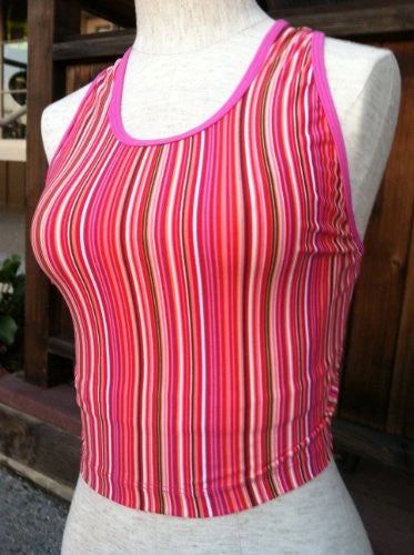 Oomph! Women's Power Top, Pink Stripes (S, M, L) 3 Oomph! Women's Power Top, Pink Stripes (S, M, L)