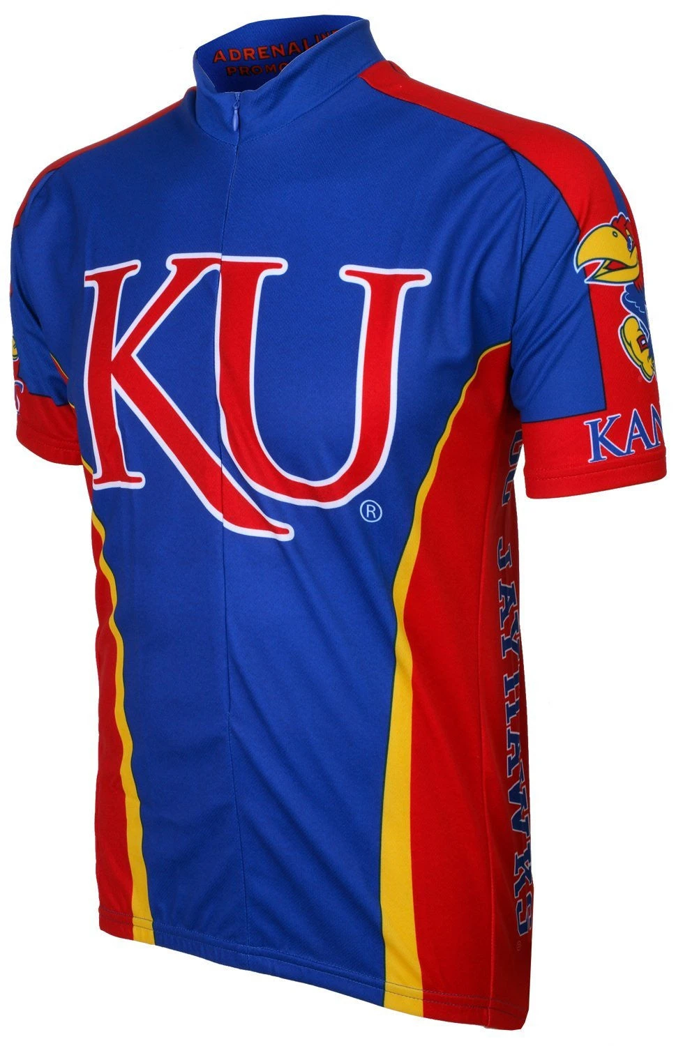 Kansas University Jayhawks Road Cycling Jersey (S, M, L, XL, 2XL, 3XL) 3 Kansas University Jayhawks Road Cycling Jersey (S, M, L, XL, 2XL, 3XL)