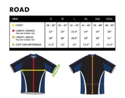 Grand Valley State University Men's Cycling Jersey 3XL -Cycling Gear Adrenaline Road Jersey Sizing Chart