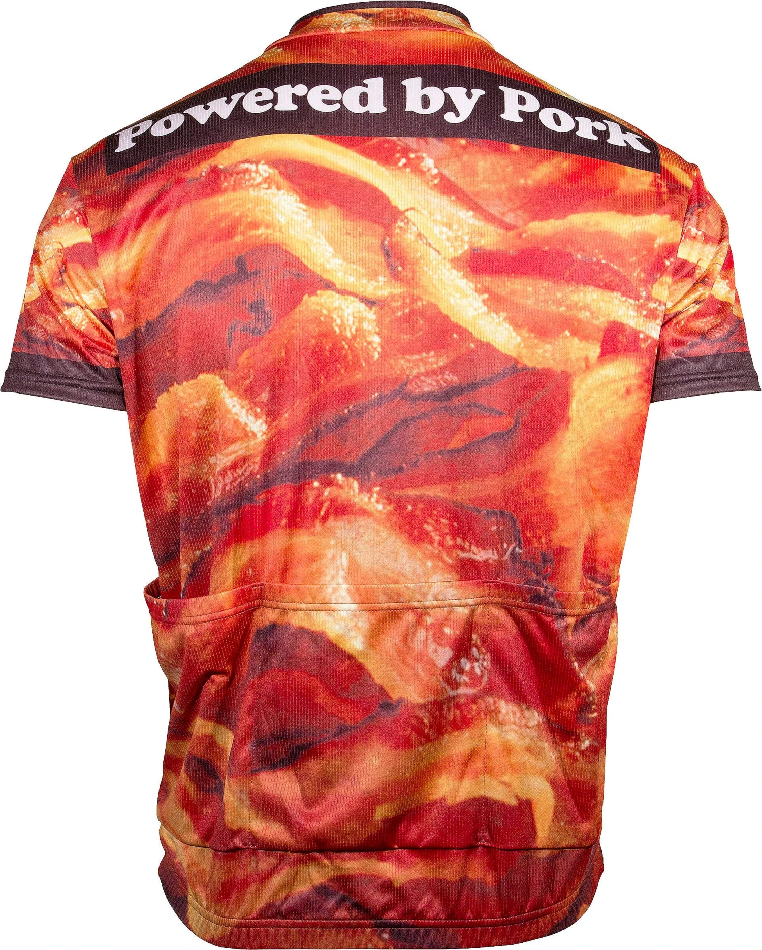 Bacon "Powered By Pork" Men's Cycling Jersey (Large) 4 Bacon "Powered By Pork" Men's Cycling Jersey (Large) - Image 2