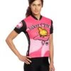 Biker Chick Cycling Jersey - Pink (S, M, L, XL) -Cycling Gear Biker Chick Pink Front
