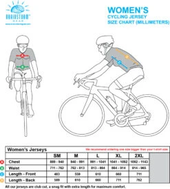 Skittles Ride The Rainbow Women's Cycling Jersey (S, XL, 2XL) -Cycling Gear Brainstorm Gear Womens size chart 1024x1024 metric dc6fa578 2b26 48b8 a28c 966a3ac0a2f6