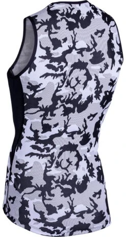 Nalini CAMU Tank Cycling Sleeveless Base Layer - Camouflage White/Black/Grey -Cycling Gear CAMU Tank Undershirt Camouflage White Black Grey 2