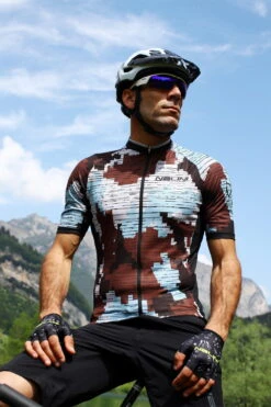 Nalini CROSS 2.0 Men's Cycling Jersey (Brown/Blue) (S, M) - 50% OFF! -Cycling Gear CROSS 2.0 BROWN BLUE 3