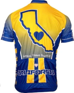 California Men's Cycling Jersey (S, L, XL, 2XL, 3XL) -Cycling Gear California Jersey Back