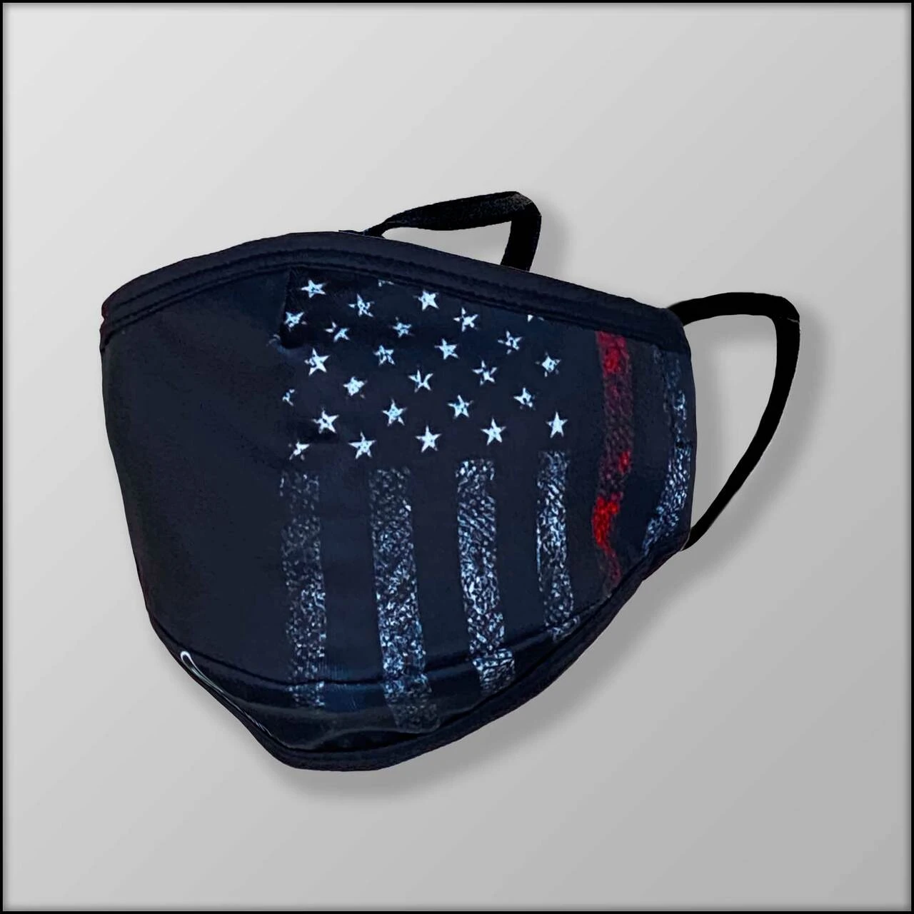 INKnBURN Thin Red Line 3-Layer Face Mask 3 INKnBURN Thin Red Line 3-Layer Face Mask