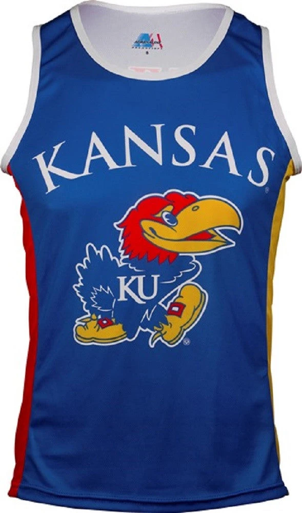 Kansas University Jayhawks Men's UN/TRI Singlet (XS, S, XL, 2XL, 3XL) 3 Kansas University Jayhawks Men's UN/TRI Singlet (XS, S, XL, 2XL, 3XL)