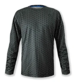 INKnBURN Men's Woven Carbon Fiber Long Sleeve Tech Shirt (S, M)