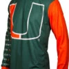 Miami Hurricanes Men's MTB Cycling Jersey Medium 1 Miami Hurricanes Men's MTB Cycling Jersey Medium -Cycling Gear Miami MTB