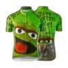 Sesame Street Oscar The Grouch Men's Cycling Jersey (S, 3XL) -Cycling Gear Oscar 1
