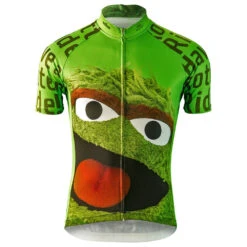 Sesame Street Oscar The Grouch Men's Cycling Jersey (S, 3XL) -Cycling Gear Oscar 2