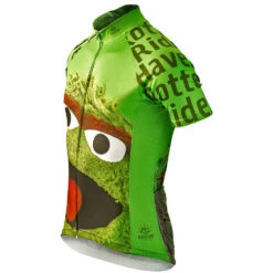 Sesame Street Oscar The Grouch Men's Cycling Jersey (S, 3XL) -Cycling Gear Oscar 3