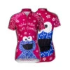 Sesame Street Cookie Monster Women's Pink Cycling Jersey (S, M, XL, 2XL)