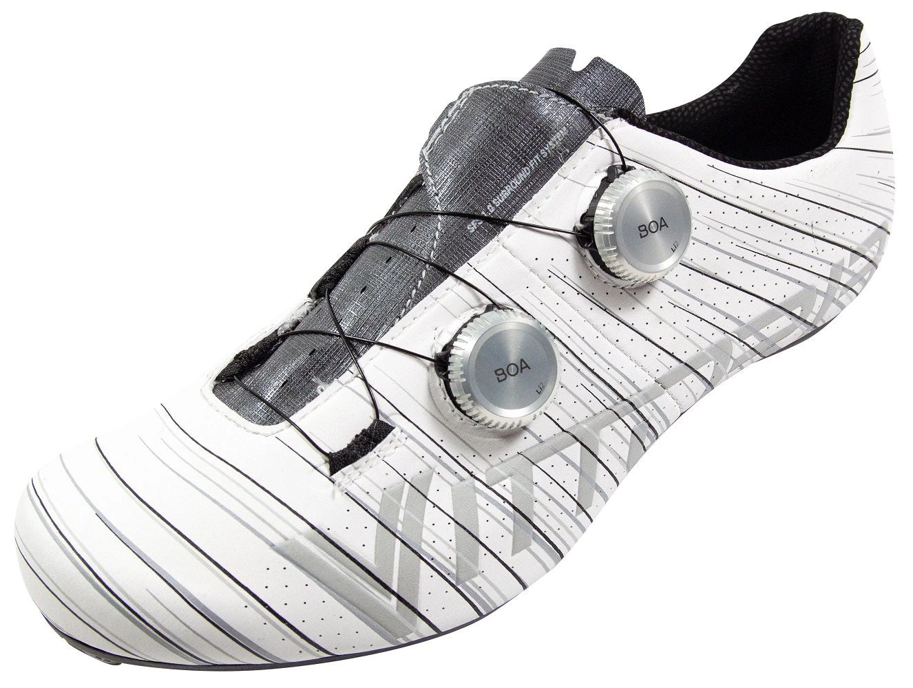 Vittoria Revolve Road Cycling Shoes - Silk White/Grey (FCT Carbon Sole) 3 Vittoria Revolve Road Cycling Shoes - Silk White/Grey (FCT Carbon Sole)