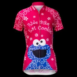 Sesame Street Cookie Monster Women's Pink Cycling Jersey (S, M, XL, 2XL) 11 Sesame Street Cookie Monster Women's Pink Cycling Jersey (S, M, XL, 2XL) -Cycling Gear SSCC W front 18b0dd09 4178 4990 be45 101e84c1a2eb