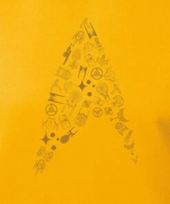 Star Trek Cadet Men's Tech Shirt (S, M, XL, 2XL) -Cycling Gear ST Running Gold MenFront Closeup