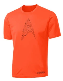 Star Trek Cadet Men's Tech Shirt (S, M, XL, 2XL) -Cycling Gear ST Running Orange MenFront