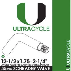ULTRACYCLE Schrader Valve Bicycle Tire Inner Tube 2-1/2'' X 2-1/4'' 35 Mm (70 Degree Valve) 101 Grams