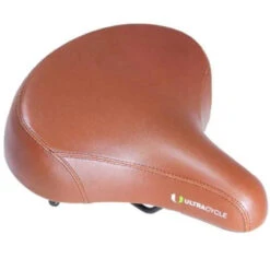 Ultracycle Cruiser Vinyl Gel 300 Saddle - Brown