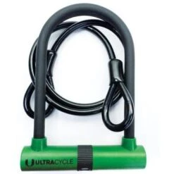 UltraCycle Mini Key Bicycle U-Lock Shackle W/Cable 3.5 X 5.5''