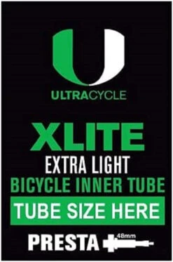 Ultracycle X-Lite Extra Light Tube - 26'' X 1'' (650c), 60 Mm Presta Valve
