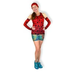 INKnBURN Women's Ladybug Singlet (Medium) 9 INKnBURN Women's Ladybug Singlet (Medium) -Cycling Gear W Ladybug Singlet and Accessories posed1 59334.1615398680