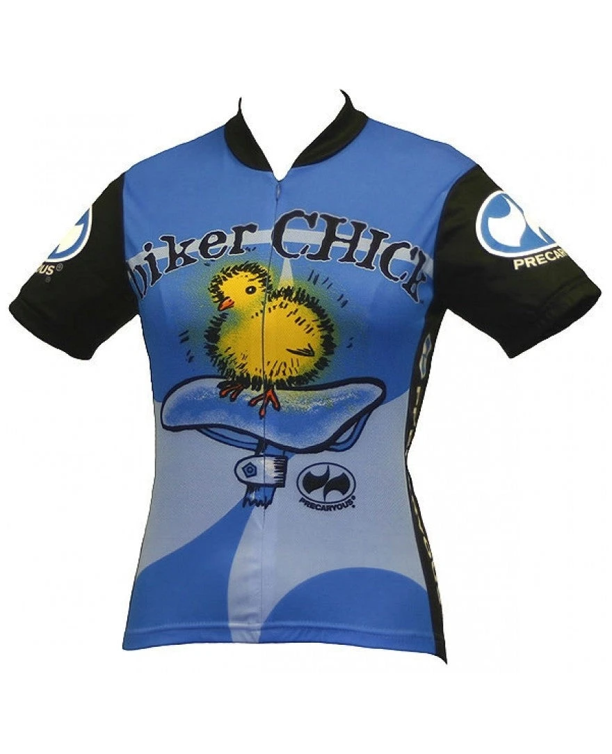 Biker Chick Cycling Jersey - Blue (S, M, L, XL) 4 Biker Chick Cycling Jersey - Blue (S, M, L, XL) - Image 2