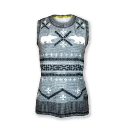 INKnBURN Women's Polar Bear Sleeveless Sweater Vest Tech Shirt (2XL)