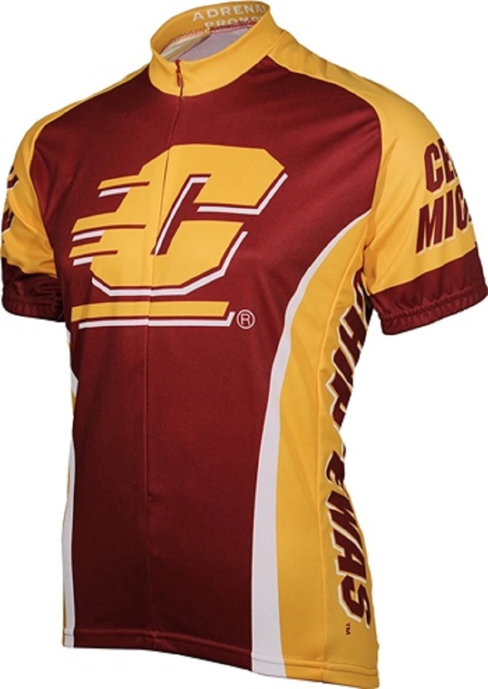 Central Michigan Chippewas Men's Cycling Jersey (S, 3XL) 3 Central Michigan Chippewas Men's Cycling Jersey (S, 3XL)