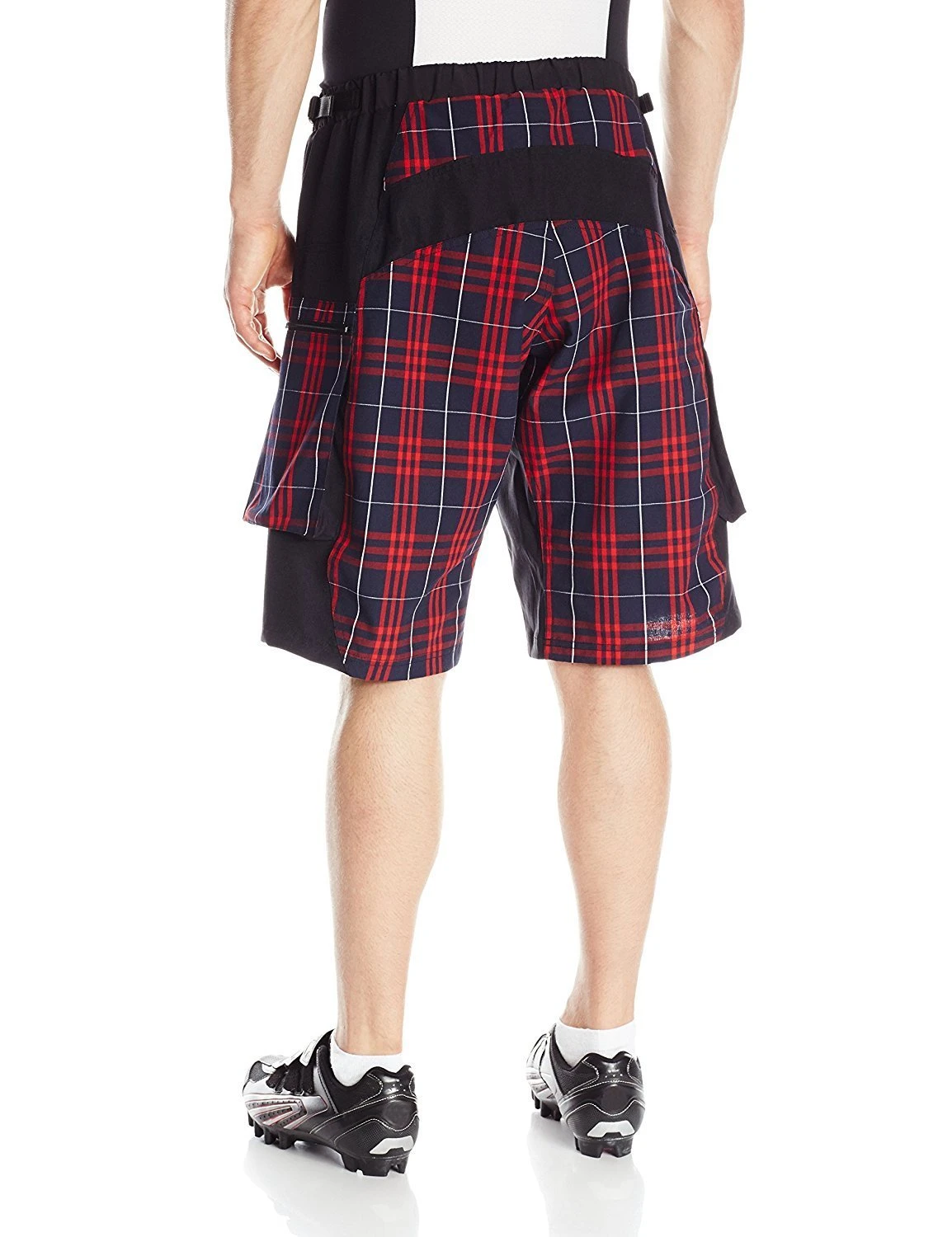 Outlaw Bullet Men's MTB Short Red Plaid (Medium) 4 Outlaw Bullet Men's MTB Short Red Plaid (Medium) - Image 2