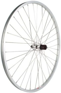 Sta Tru 700c House Wheels, 700x35, Silver, 10mm/QR, Rear, 8/9/10/11