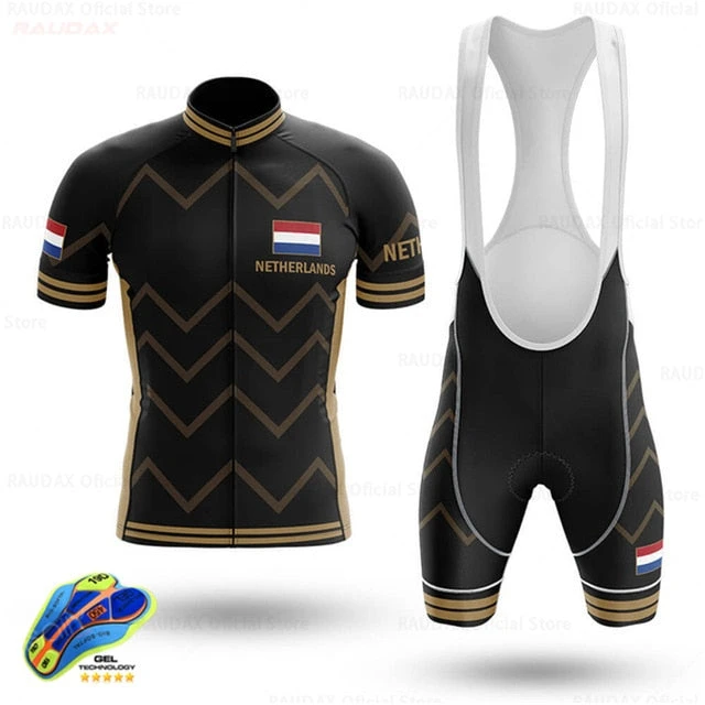 Netherlands Men's Cycling Jersey Bib Short Kit 4 Netherlands Men's Cycling Jersey Bib Short Kit - Image 2