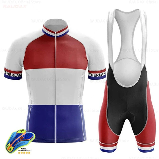 Netherlands Men's Cycling Jersey Bib Short Kit 5 Netherlands Men's Cycling Jersey Bib Short Kit - Image 3