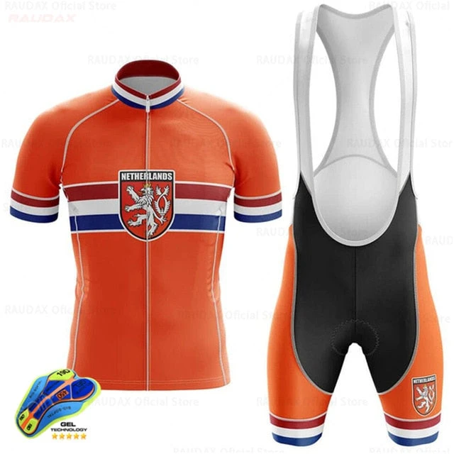 Netherlands Men's Cycling Jersey Bib Short Kit 8 Netherlands Men's Cycling Jersey Bib Short Kit - Image 6