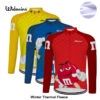 M&Ms Men's Winter Long Sleeved Warm Fleece Cycling Jersey