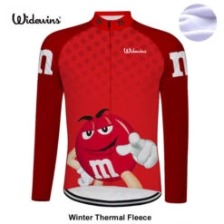 M&Ms Men's Winter Long Sleeved Warm Fleece Cycling Jersey -Cycling Gear product image 899187983