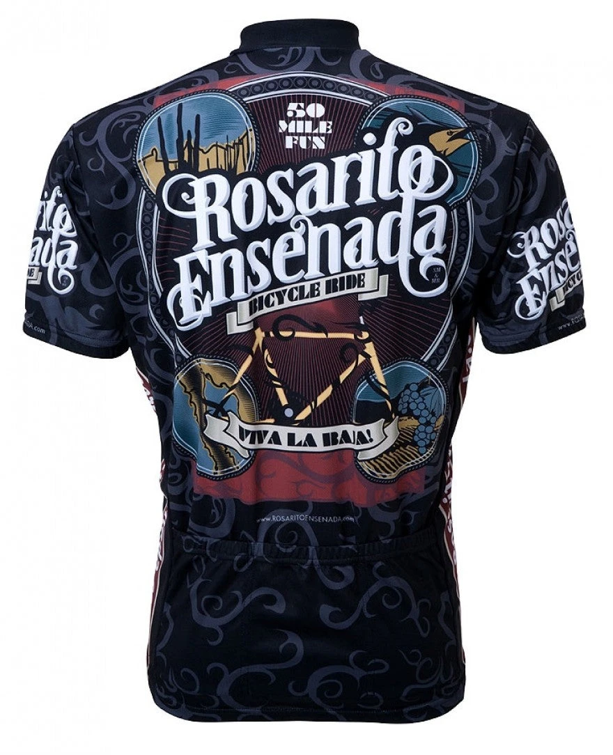 Rosarito Ensenada Viva La Baja Men's Cycling Jersey (S, M, L, XL, 2XL, 3XL) 4 Rosarito Ensenada Viva La Baja Men's Cycling Jersey (S, M, L, XL, 2XL, 3XL) - Image 2