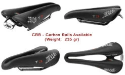 Selle SMP T3 Triathlon Bicycle Saddle (with Steel Rails) -Cycling Gear t3insertscarbrails