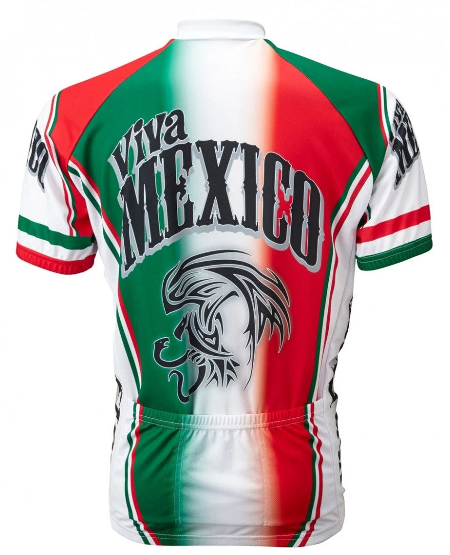 Viva Mexico Men's Cycling Jersey (S, M, L, XL, 2XL, 3XL) 4 Viva Mexico Men's Cycling Jersey (S, M, L, XL, 2XL, 3XL) - Image 2